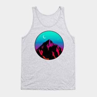 Colorful Moonrise Mountains Tank Top